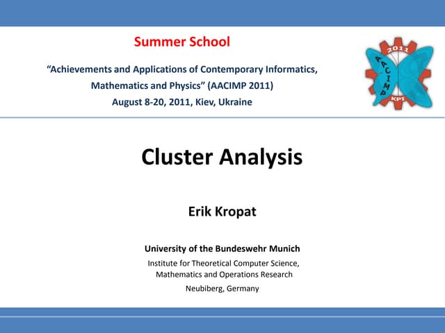 Cluster Analysis
