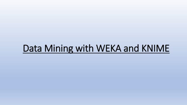 Data Mining GUI Tools with Demo