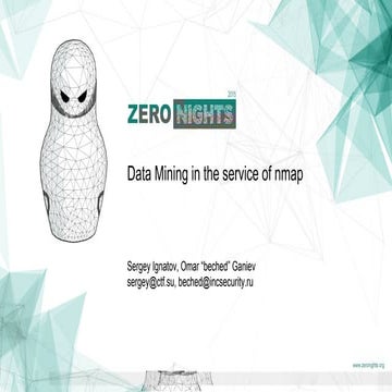 Data mining for nmap acceleration