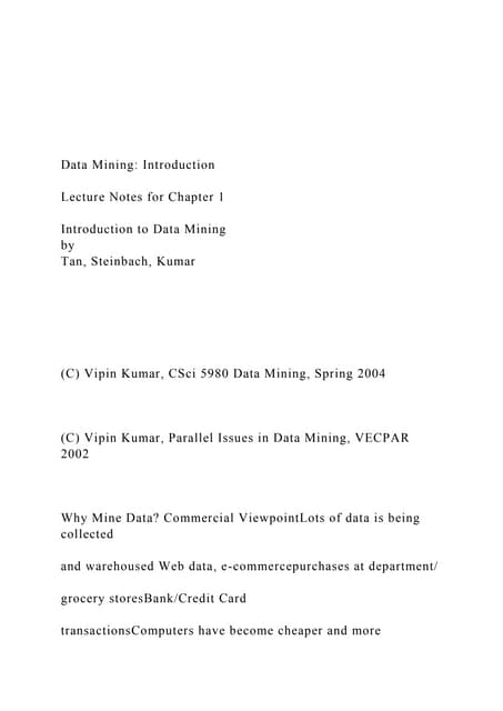 Data Mining IntroductionLecture Notes for Chapter 1.docx