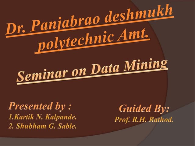 Data mining semiinar  ppo