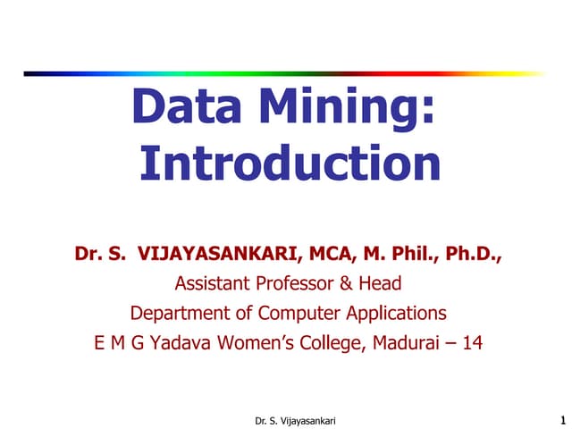 Data mining Introduction