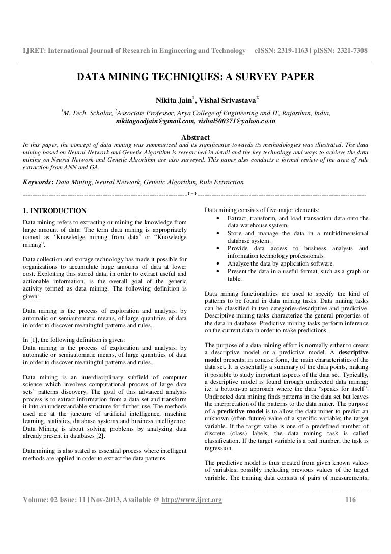 data mining techniques a survey paper survey paper graph algorithms