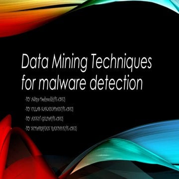 Data mining techniques for malware detection.pptx