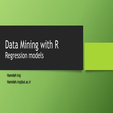 Data mining with R- regression models | PPTX