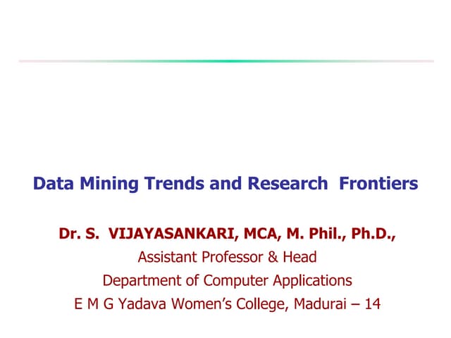 Data mininng trends