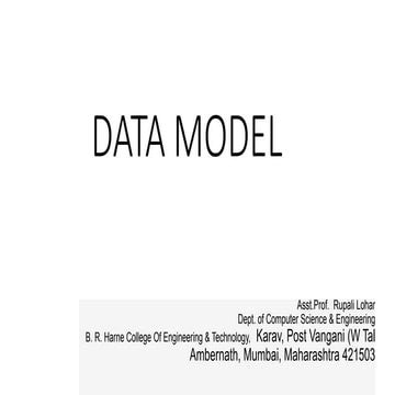 Data model | PPT