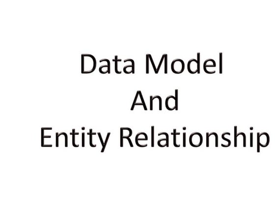 Er model ppt | PPT