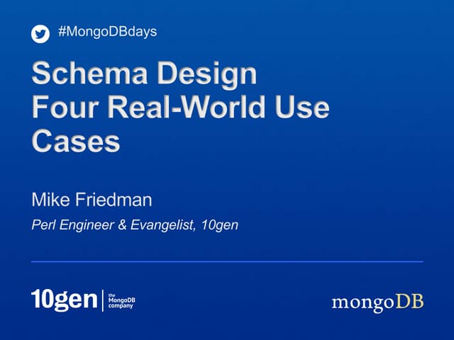 MongoDB Schema Design: Four Real-World Examples