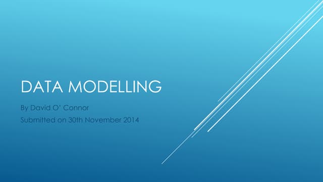 Data modelling