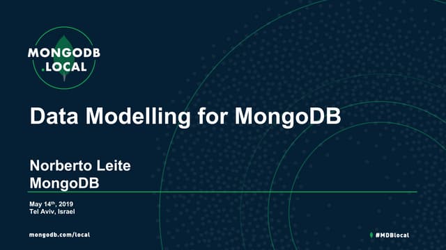Data Modeling for MongoDB