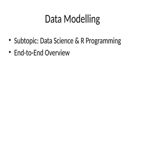 Comprehensive Guide to Data Modelling in Data Science and R Programming ...
