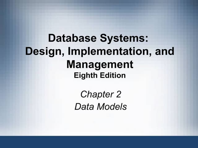 Data models