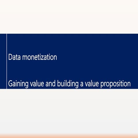 Data monetization   shailesh d ubey