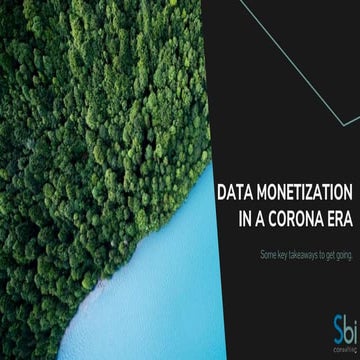 Data Monetization in a Corona Era