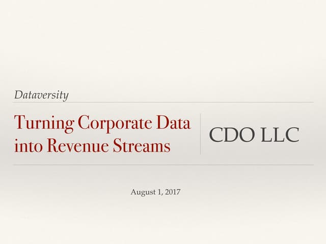 Data Monetization