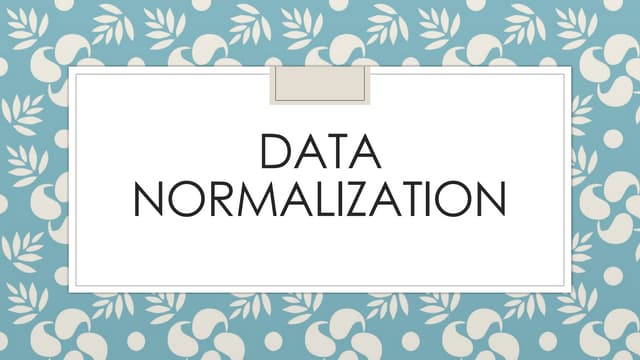 Data Normalization and formatting data analytics.pptx