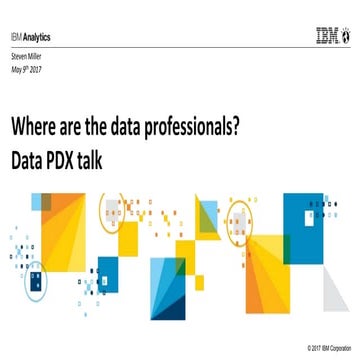 Where the data jobs are?  A Data PDX talk