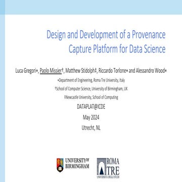 Design and Development of a Provenance Capture Platform for Data Science