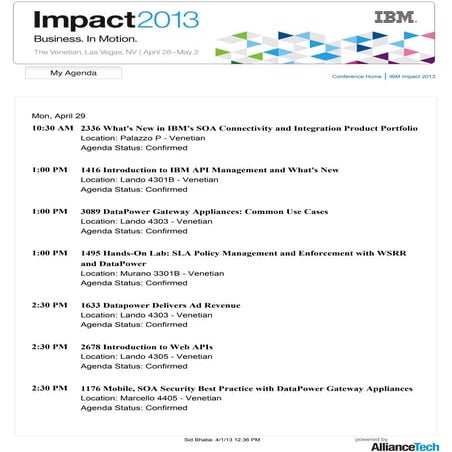 DataPower sessions @IMPACT2013