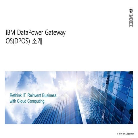 IBM DataPower OS(DPOS) 의 CLI 설명