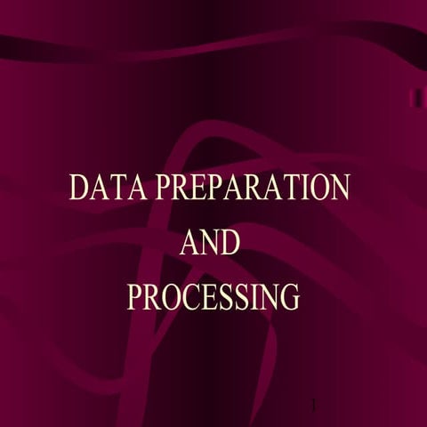 Data Preparation and Processing