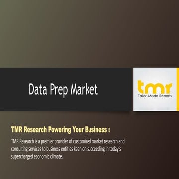  Data Prep Market Projected to Garner Significant Revenues by 2025 -end