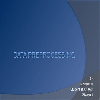 Data preprocessing
