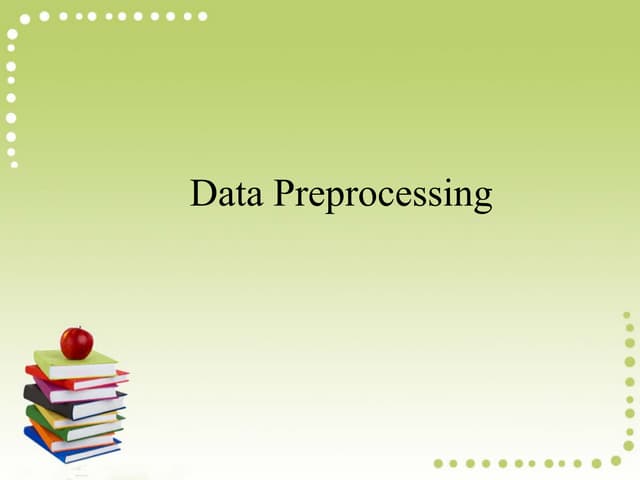 Data preprocessing