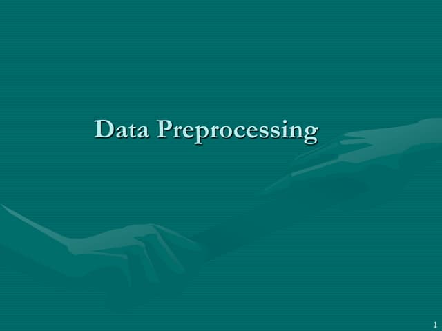 Data pre processing