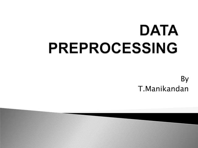 Data preprocessing