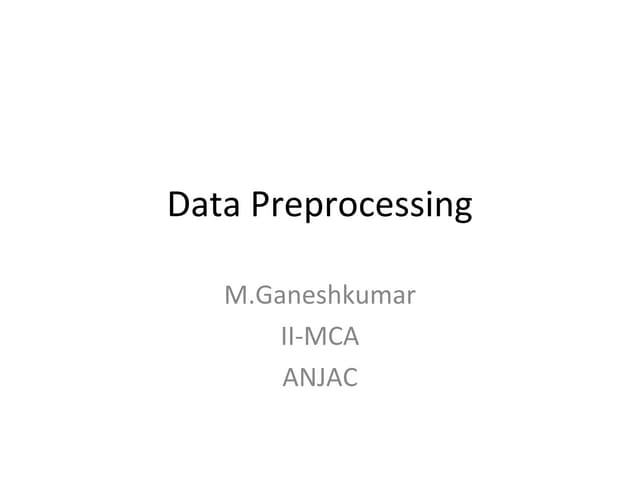 Data preprocessing 2
