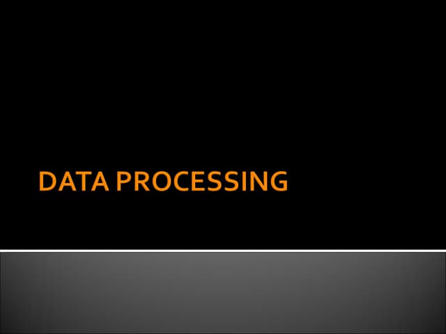 Data processing