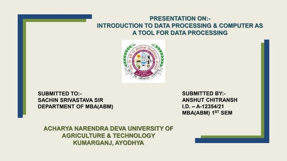 Data processing cycle , stages of data processing cycle. | PPTX