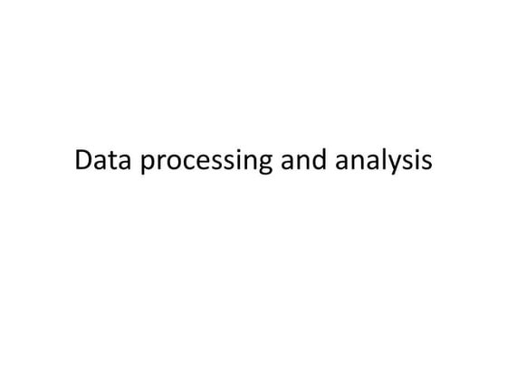Research Methodology-Data Processing | PPT