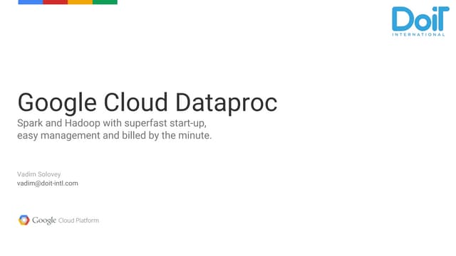 Spark on Dataproc - Israel Spark Meetup at taboola