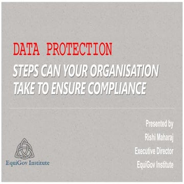 Data protection: Steps Organisations can take to ensure compliance