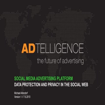 Data protection and privacy in the social web en 201006