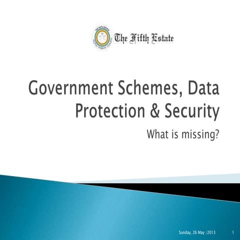 Data protection & government schemes