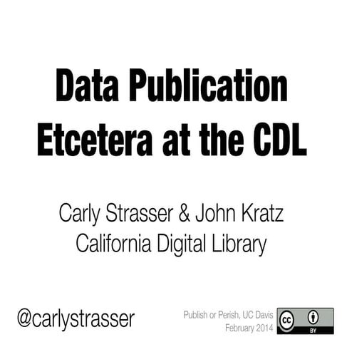 Data Publication for UC Davis Publish or Perish