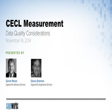 Data Quality Considerations for CECL Measurement