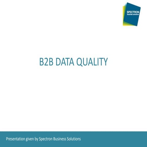 Data quality in BtB