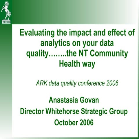 Data quality presentation oct 2006 23092006