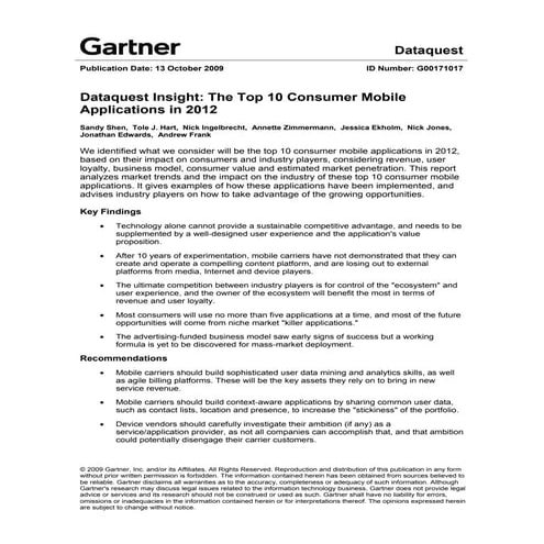 Dataquest Insight The Top 10 Consumer Mobile Applications In 2012