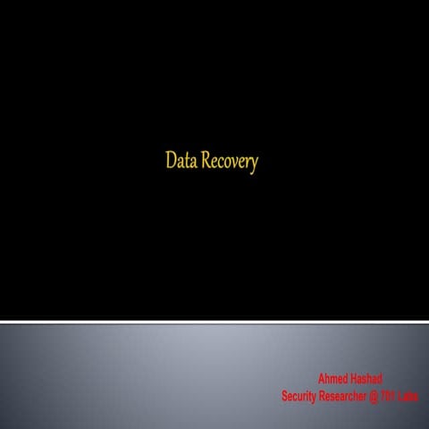 Data recovery with a view of digital forensics 