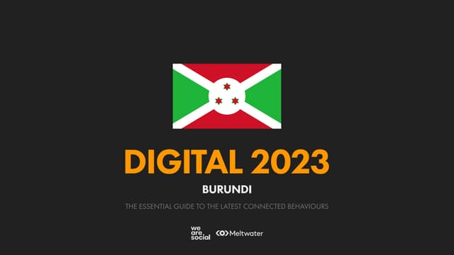 Digital 2023 Burundi (February 2023) v01 | PPT