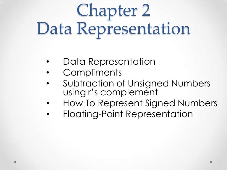 data representation full definition