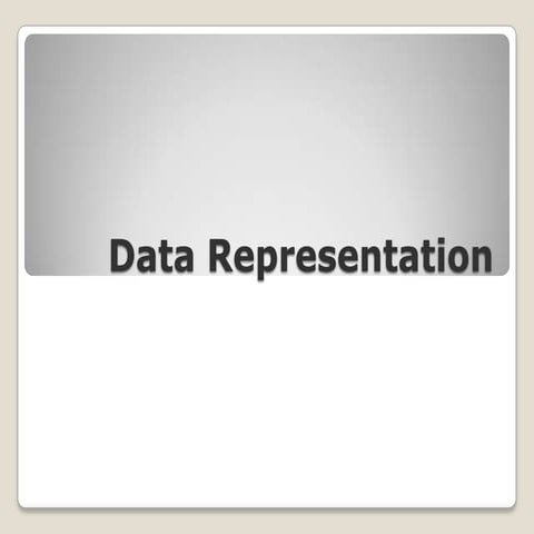 Data representation | PPT