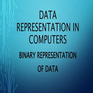Data representation in computers