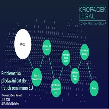 Data Restart 2022: Michal Schejbal - Problematika předávání dat do třetích ze...